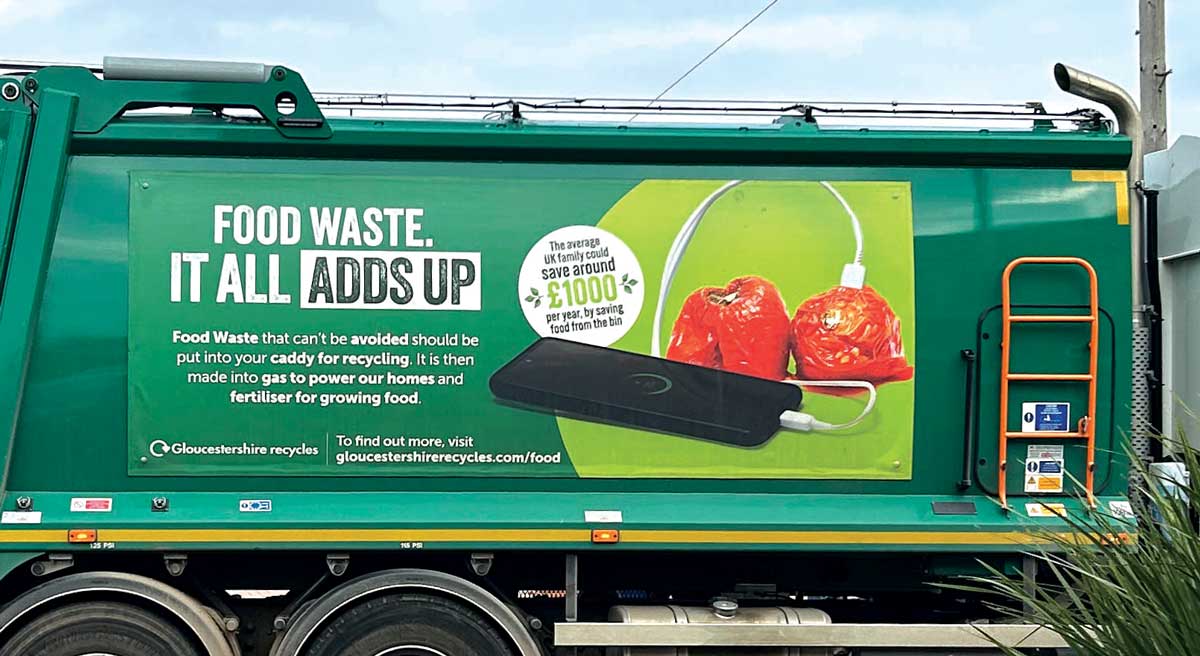 food-waste-lorry Gloucestershire County Council
